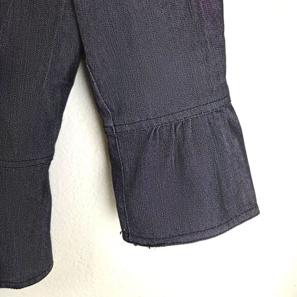 Sandro Sportswear Women's Denim Short Blazer Cotton Blend Blue Jacket Size Small - Picture 6 of 11